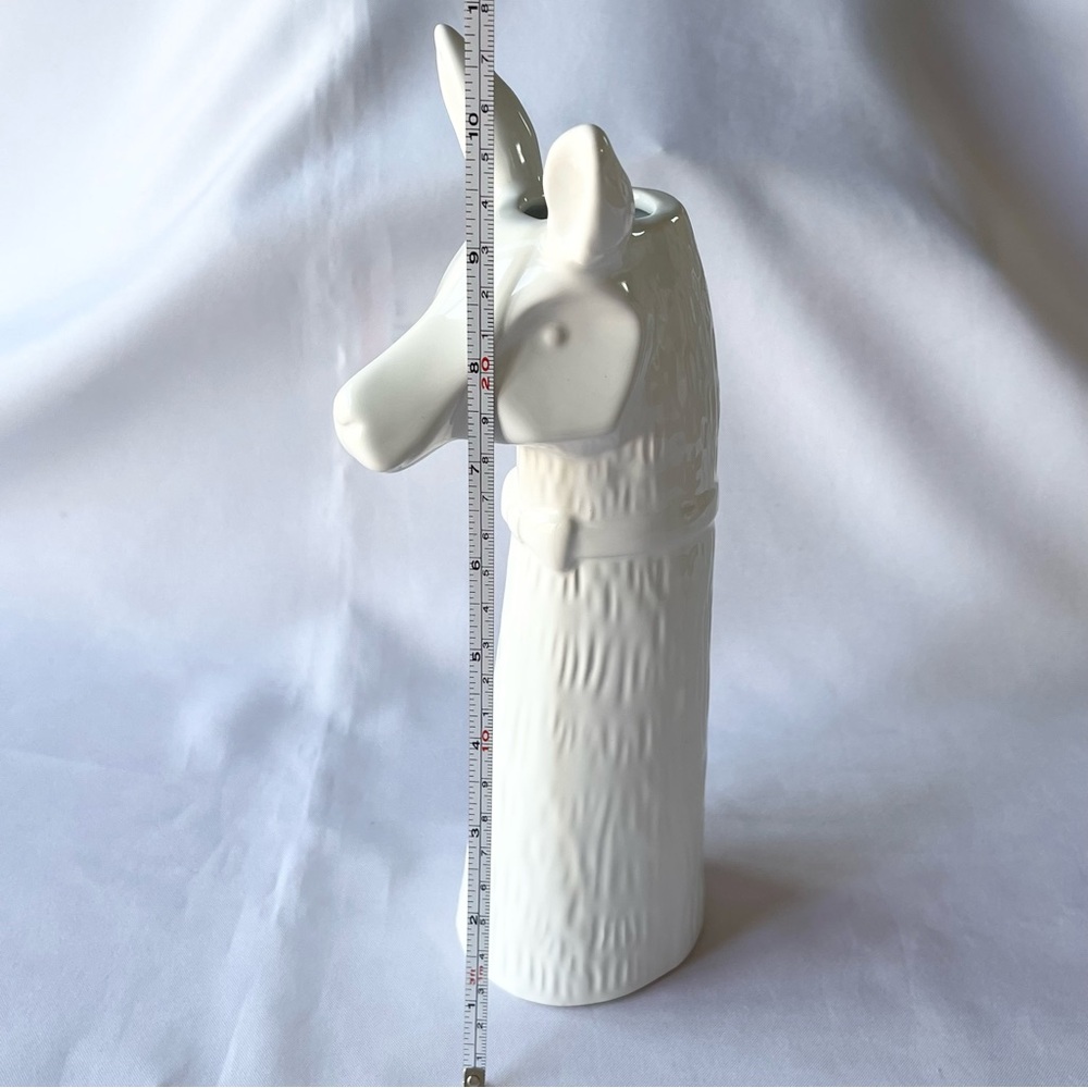 Llama Head Ceramic Vase Decorative Accent - Picture 6 of 8